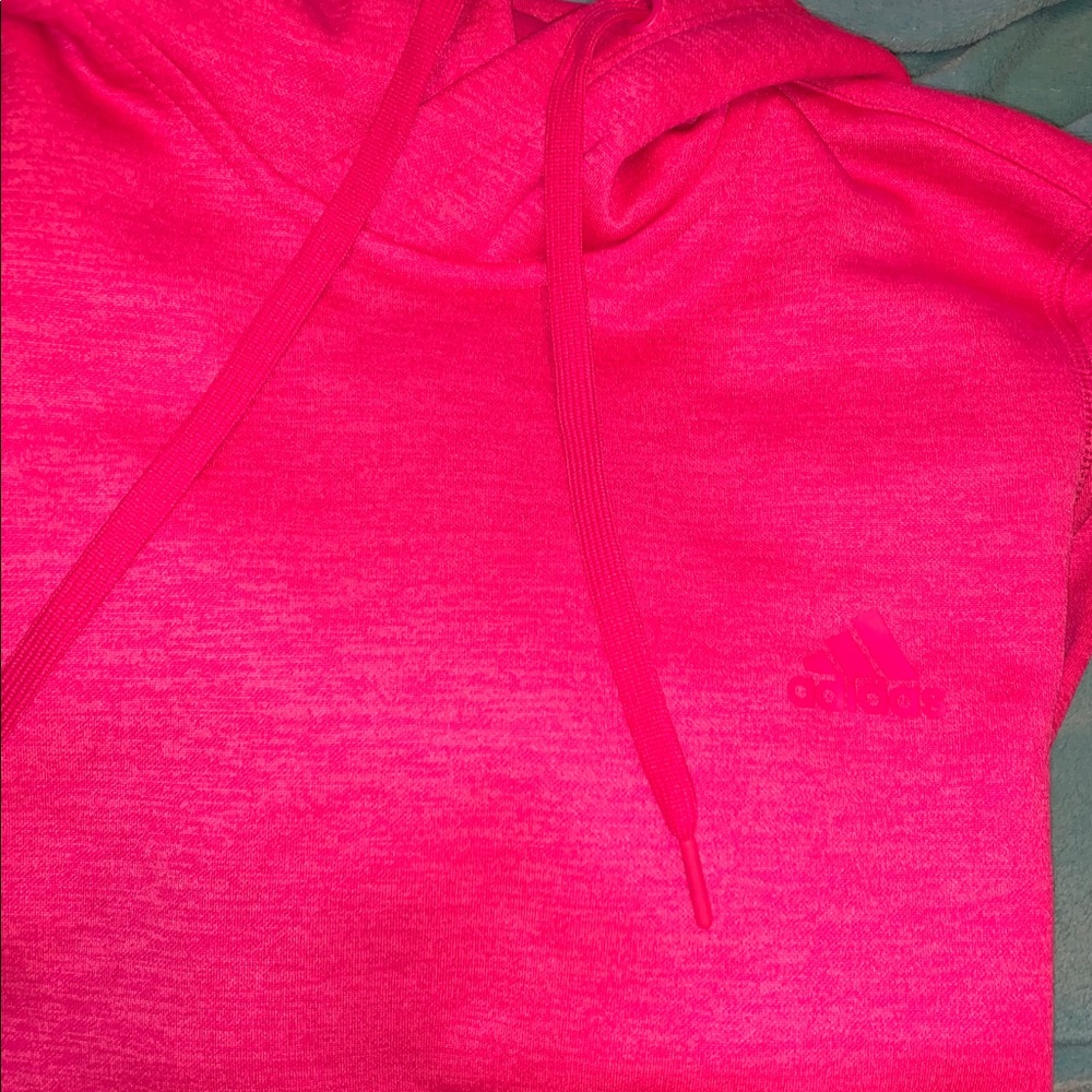 Hot pink adidas sweatshirt